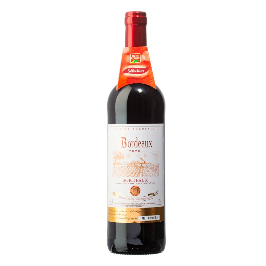Bordeaux Red AOC Belle France Bottle 75cl