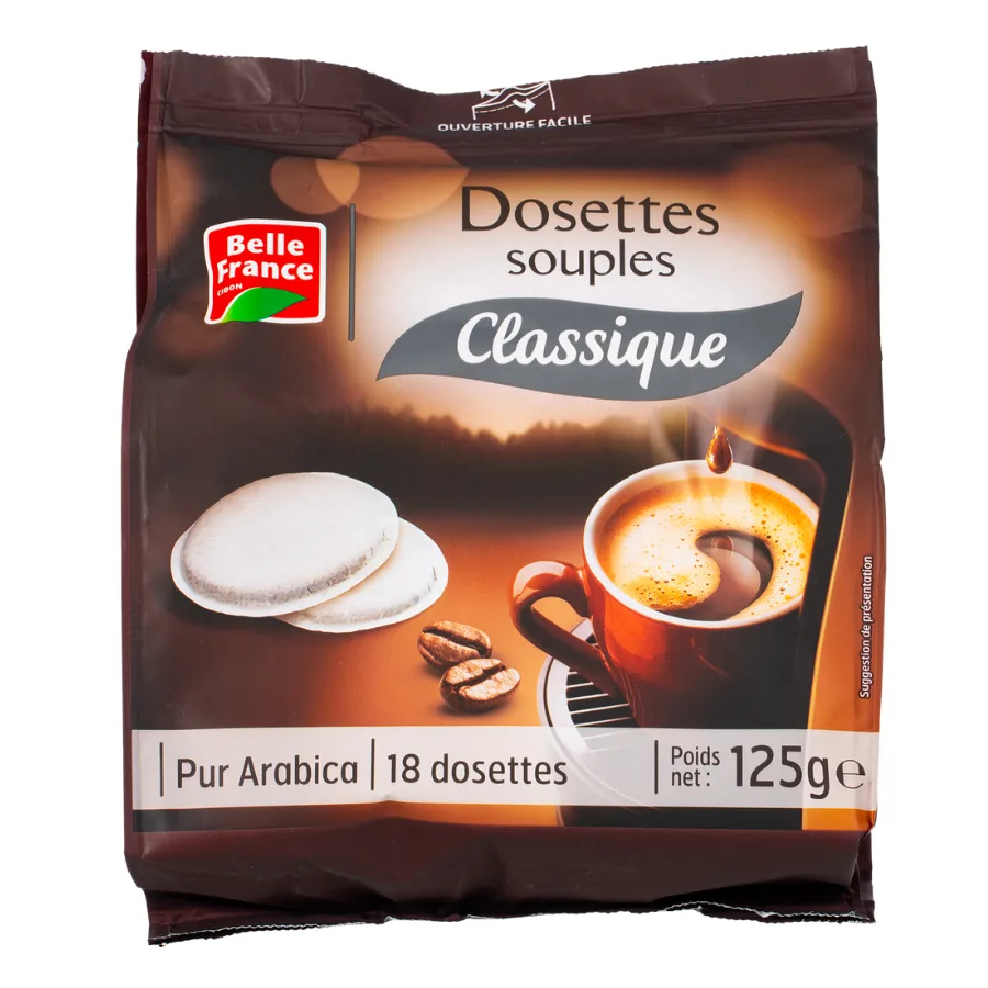 Classic Pure Arabica Coffee Pods x18 Belle France 125g