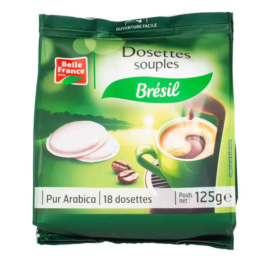 Brazilian Origin Coffee Pods x18 Belle France Sachet 125g