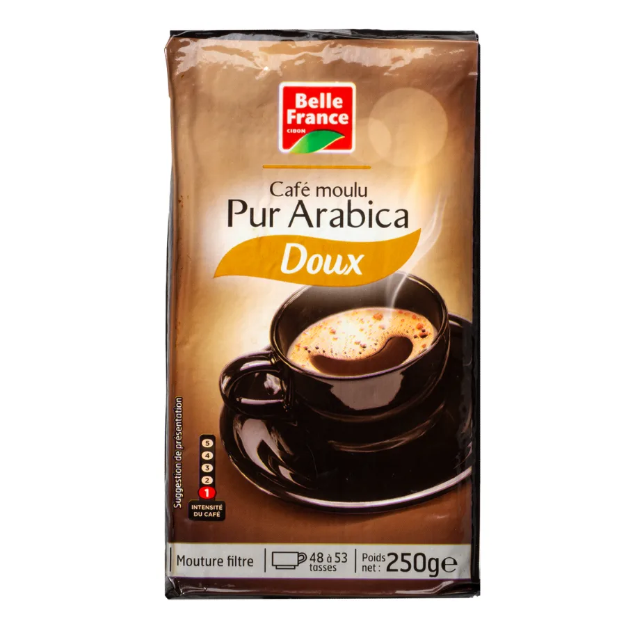 Belle France Mild Ground Pure Arabica Coffee 250g Bag