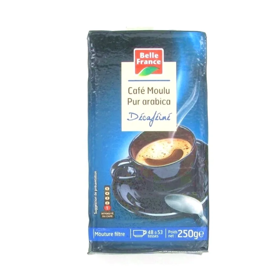 Belle France Decaffeinated Ground Coffee Pure Arabica 250g Sachet