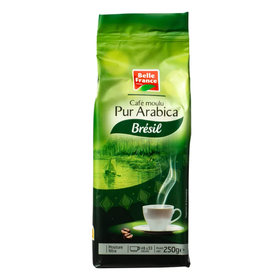 Ground Coffee Brazil Origin Pure Arabica Belle France 250g