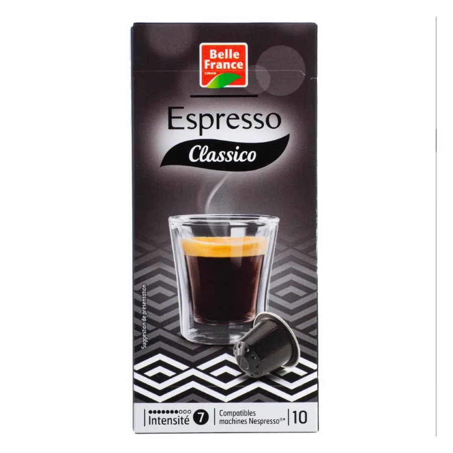 Espresso Classico Belle France x10 Aluminum Capsules 52g