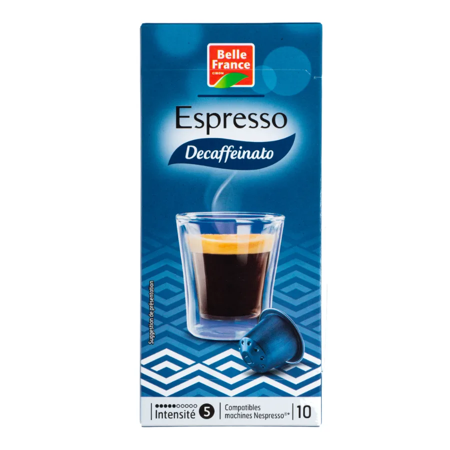 Belle France Decaffeinated Espresso x10 Aluminum Capsules 52g