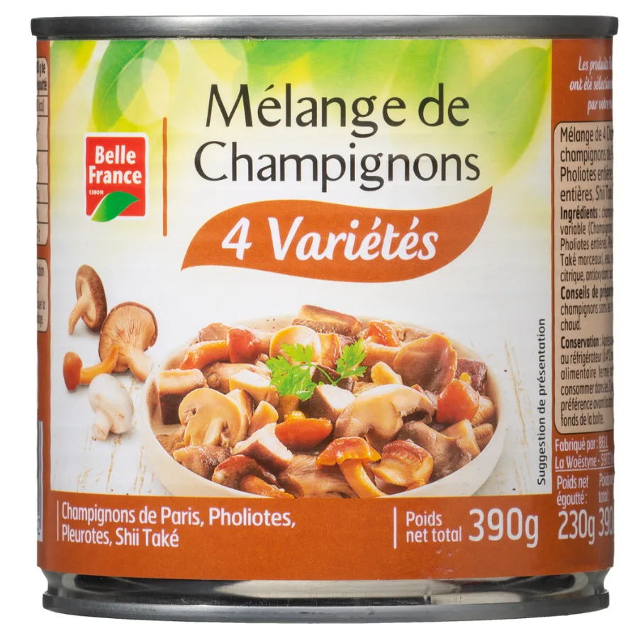 MELANGE 4 CHAMPIGNONS BF BOITE 1/2