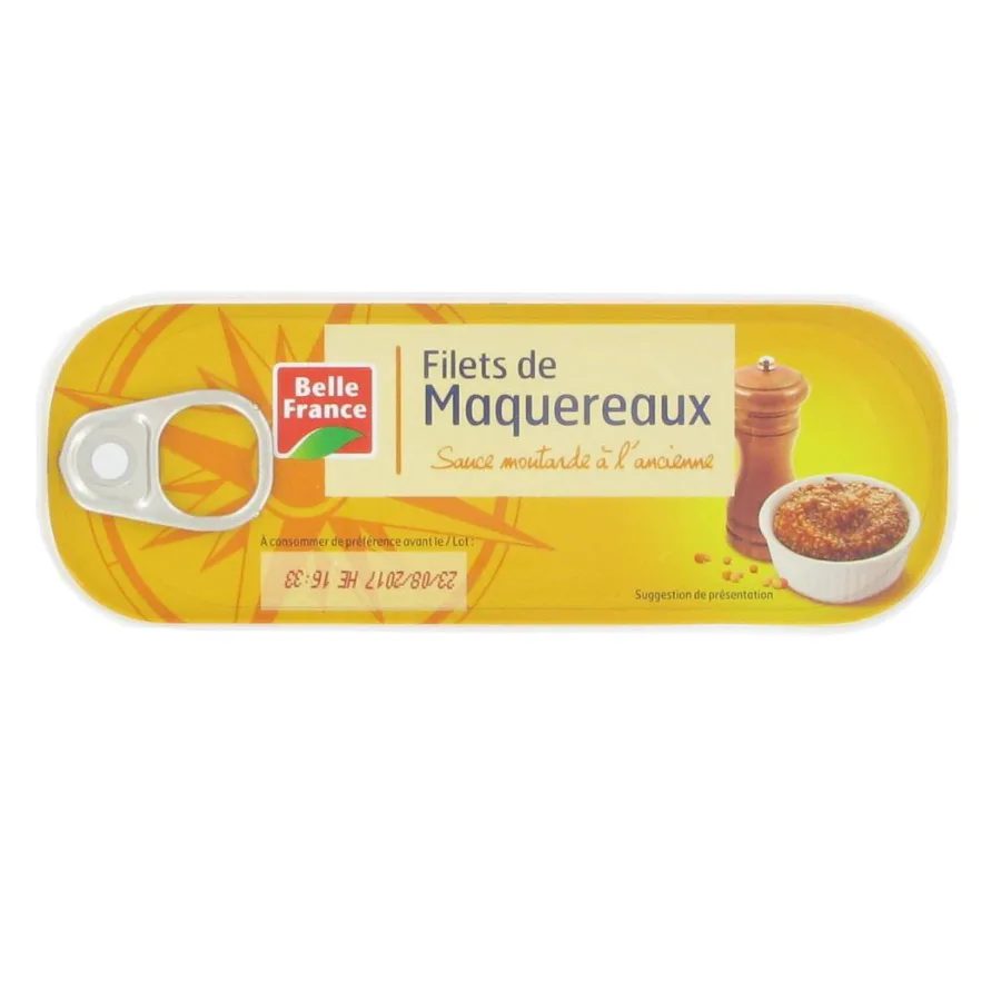 FILET MAQUEREAU SCE MOUTARDE BF BOITE 1/4 OF 169 G