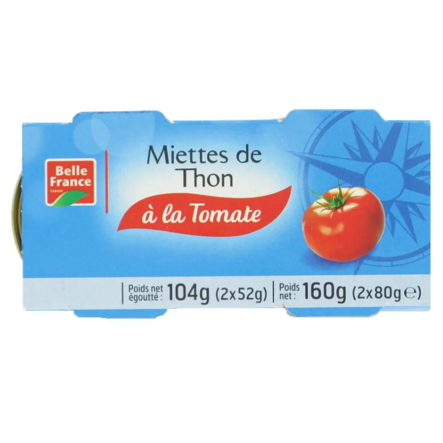 MIETTE DE THON TOMATE BF BOITE 2 X 1/10 160 G