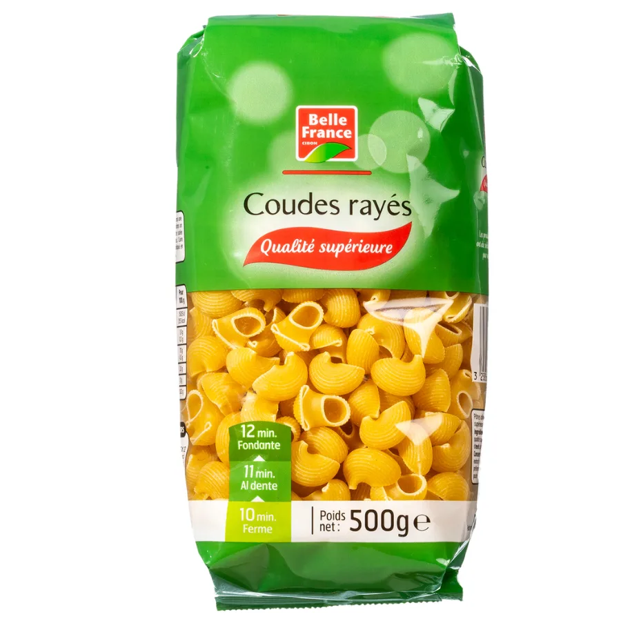 PATE COUDES RAYES QS BF SACHET 500 G