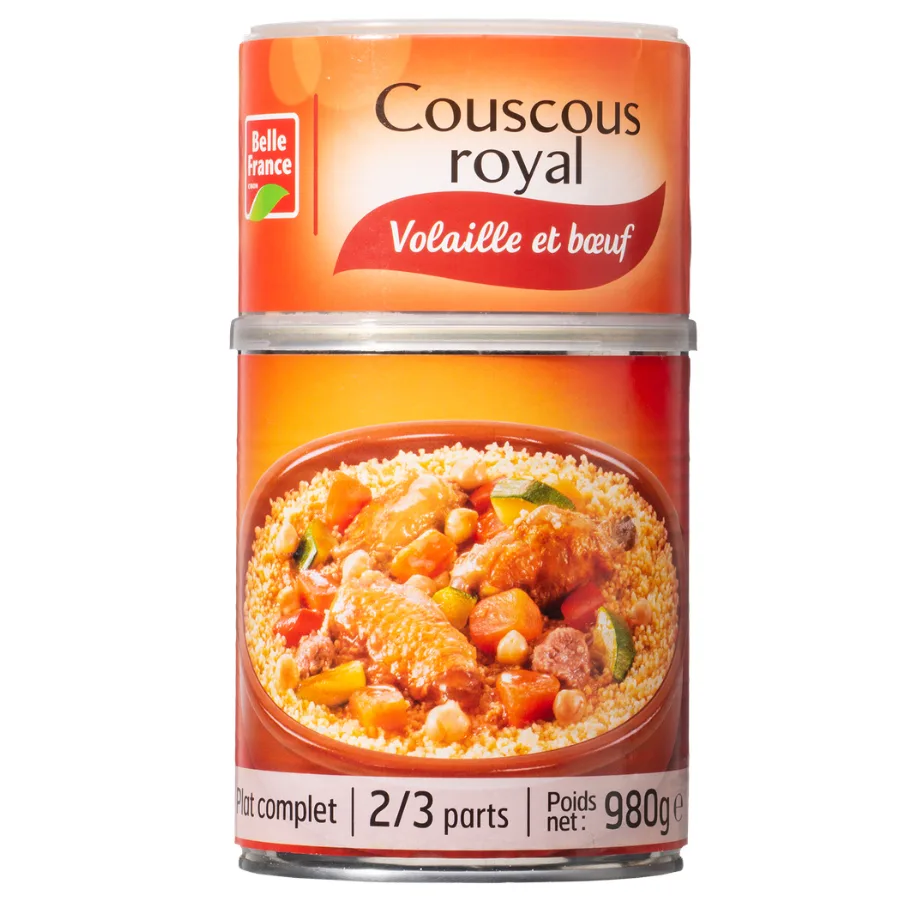 COUSCOUS ROYAL VOLAILLE BOEUF BF BOITE 3/2 980 G