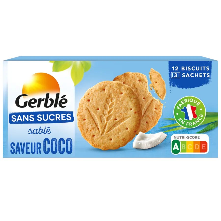 GERBLE SANS SUCRES SABLE SAVEUR COCO 132G