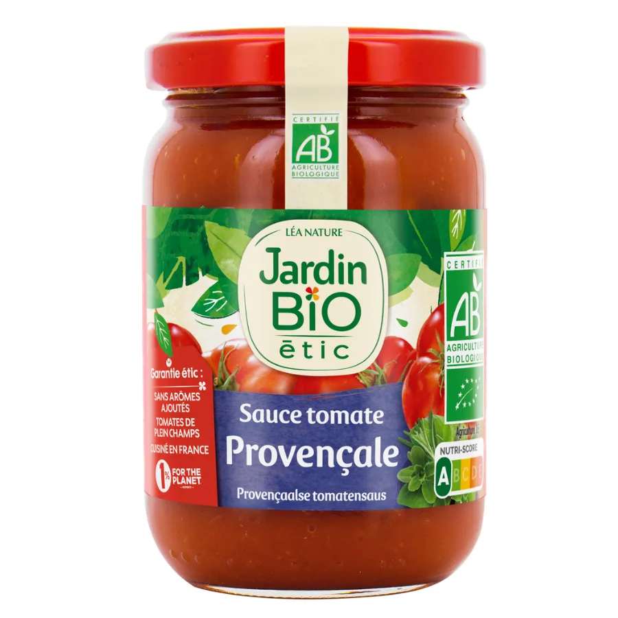 JARDIN BIO / SAUCE TOMATE A LA PROVENCALE BIO EN POT DE VERRE DE 200G