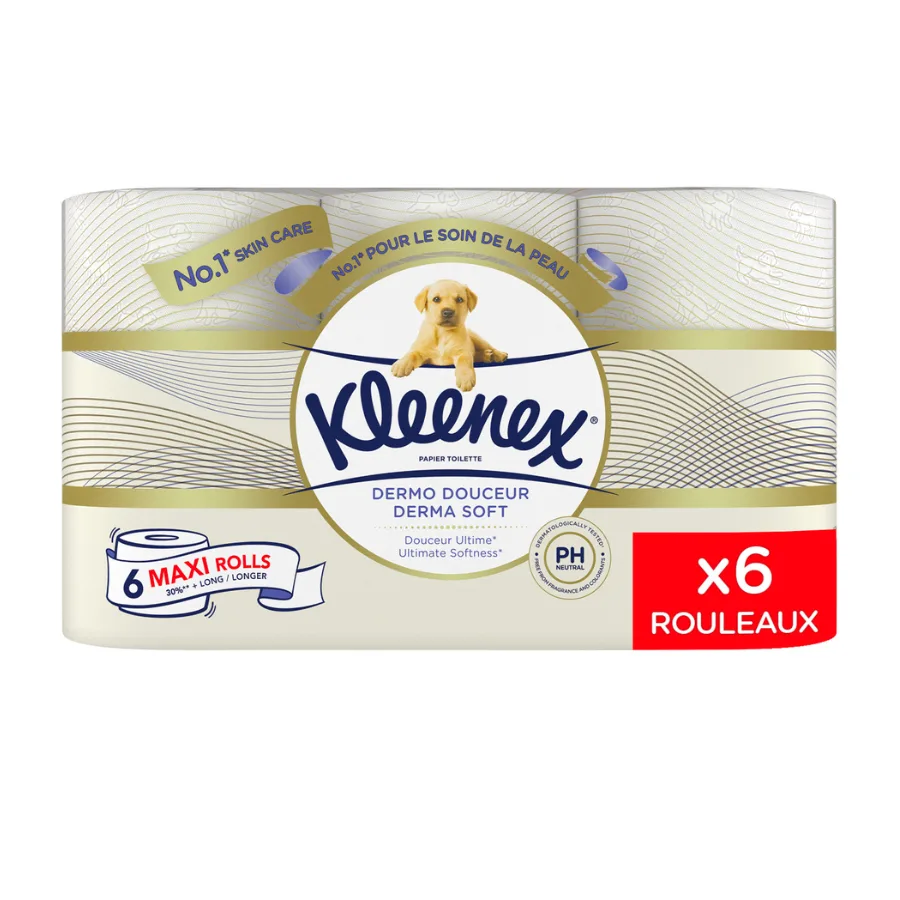 Papier toilette Kleenex® Dermo Douceur x6