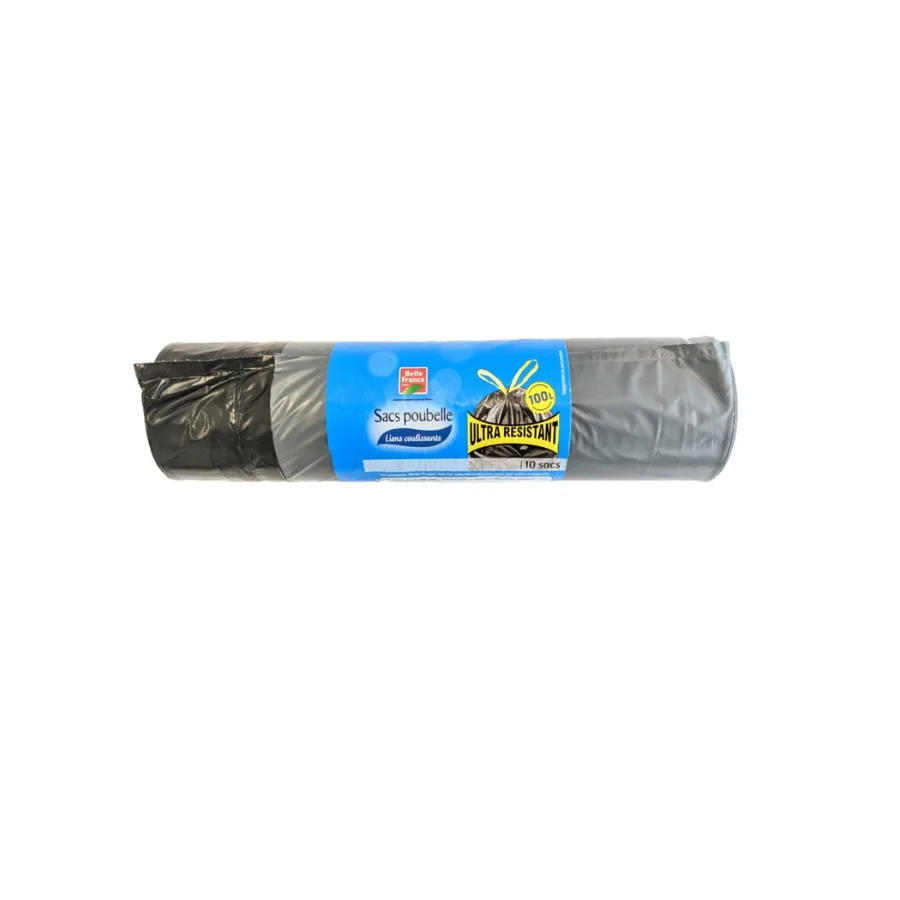 Sacs poubelle 100L lien coulissant ultra résistant