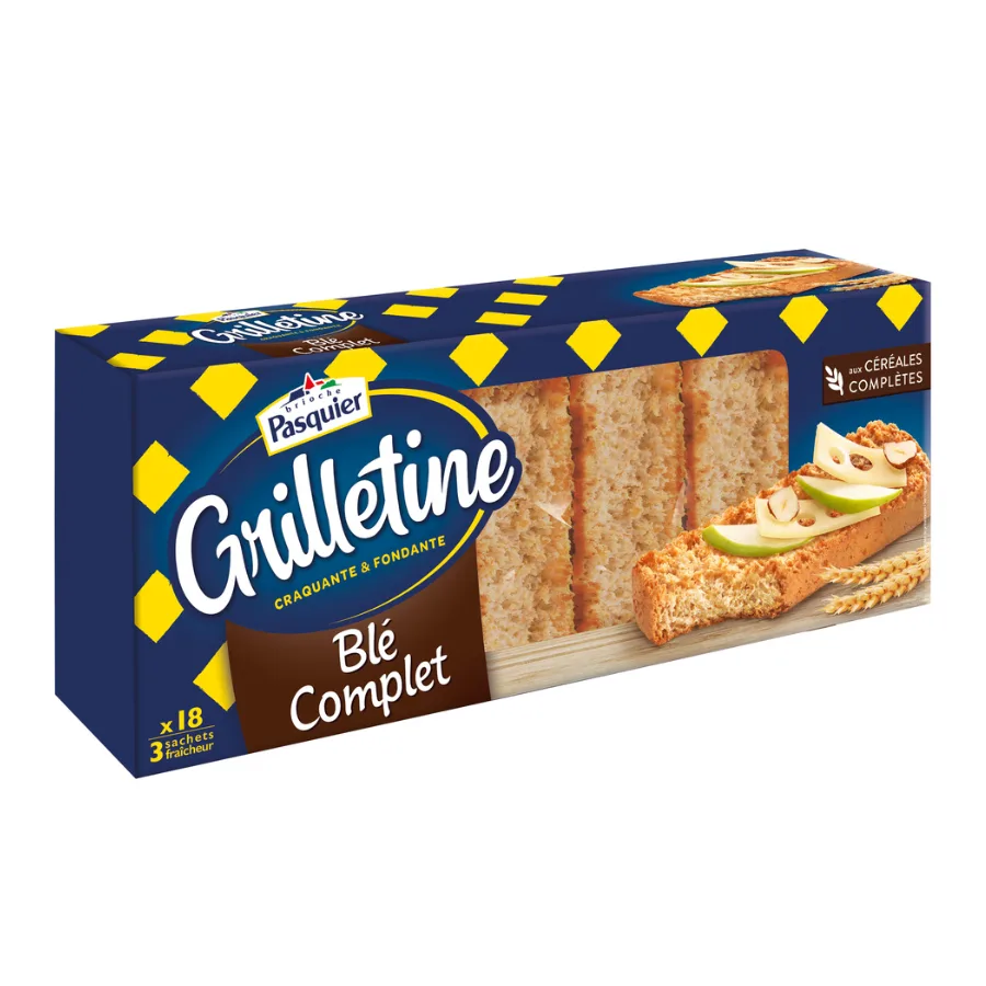 Grilletine au blé complet x18 tranc