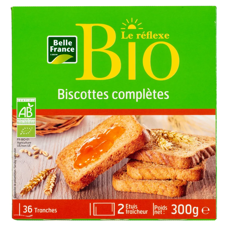 BISCOTTE COMPLETE X 36 TRANCHES BIO BF ETUI 300 G
