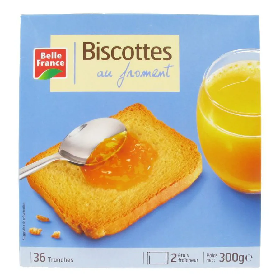 BISCOTTE FROMENT X 36 TRANCHES BF ETUI 300 G