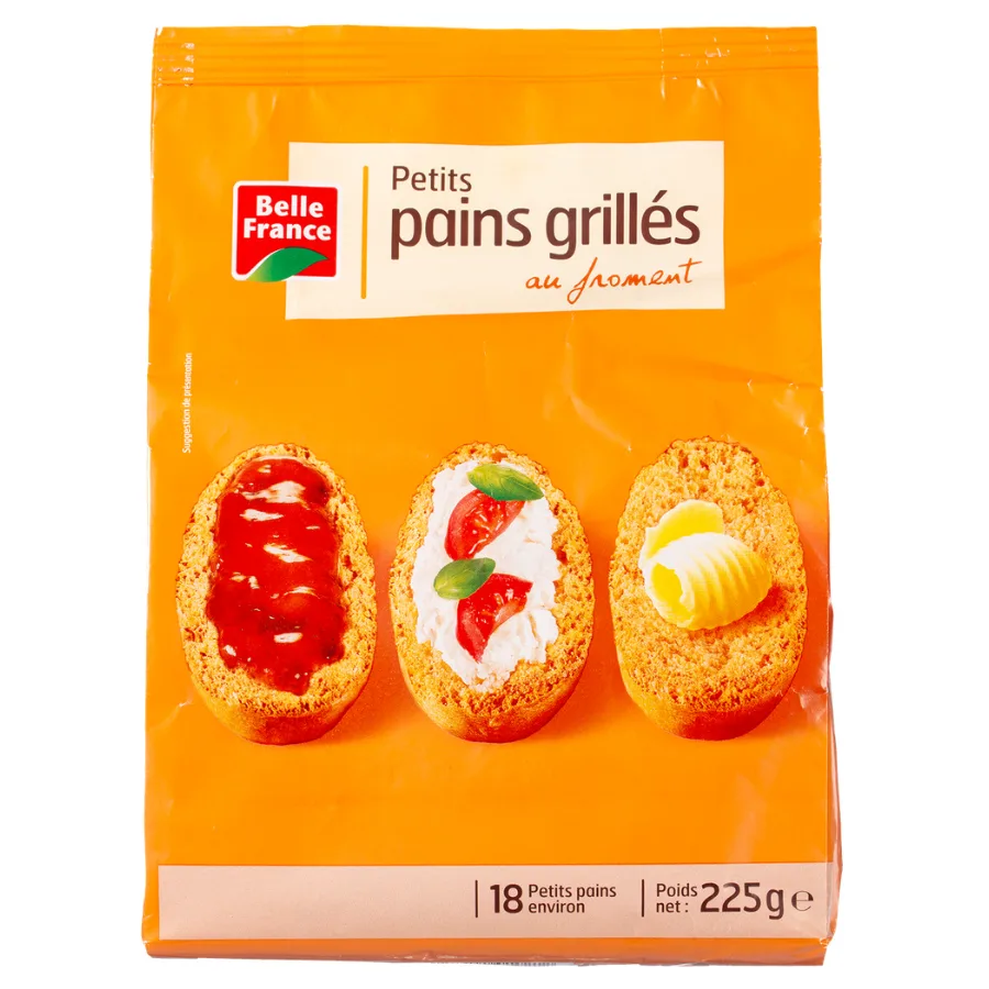 PETIT PAIN GRILLE FROMENT X 18 BF SACHET 225 G