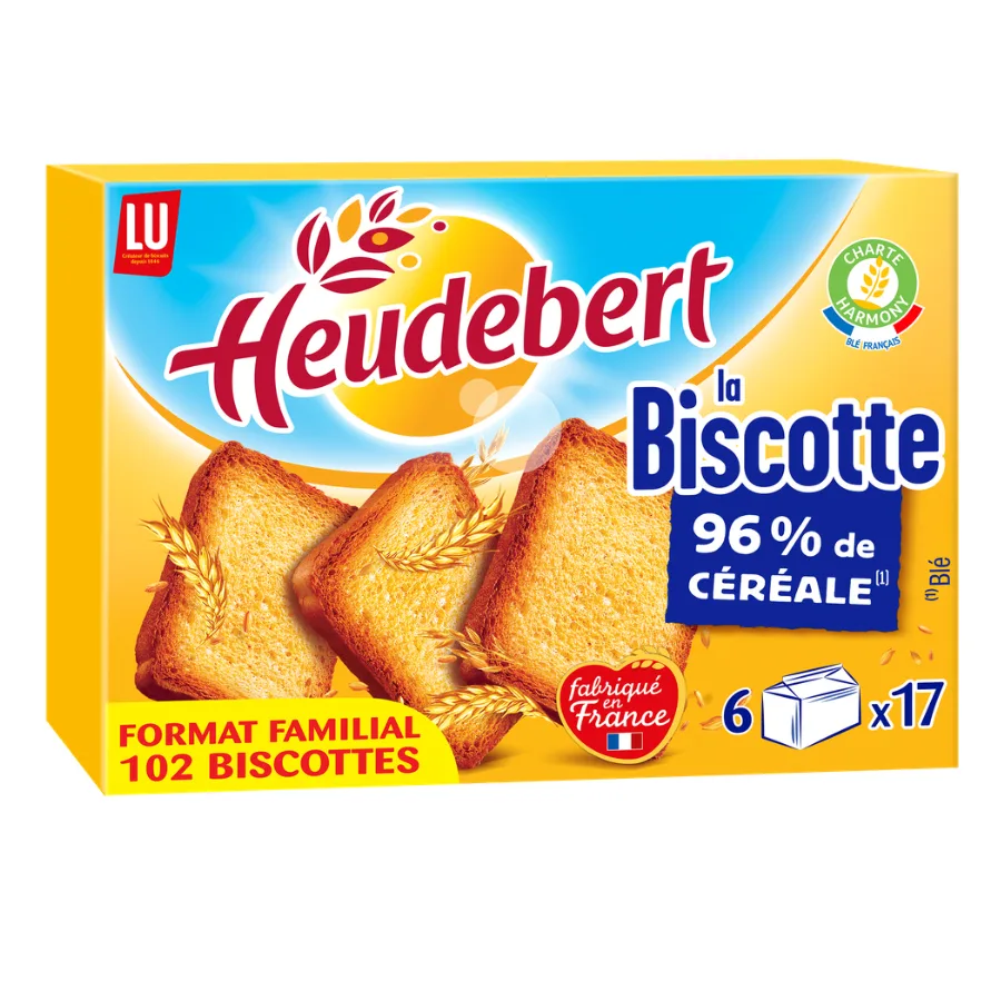 Heudebert Biscotte Nature 102T 830g
