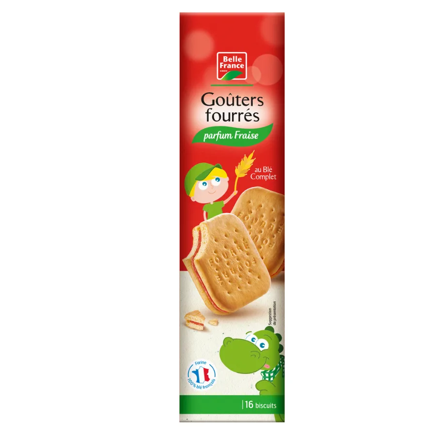 GOUTER CARRE PARFUM FRAISE X 16 BF FILM 300 G