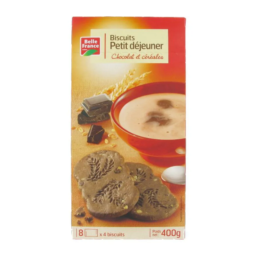 BISCUIT PETIT DEJ CHOC CEREALES X 32 BF ETUI 400 G