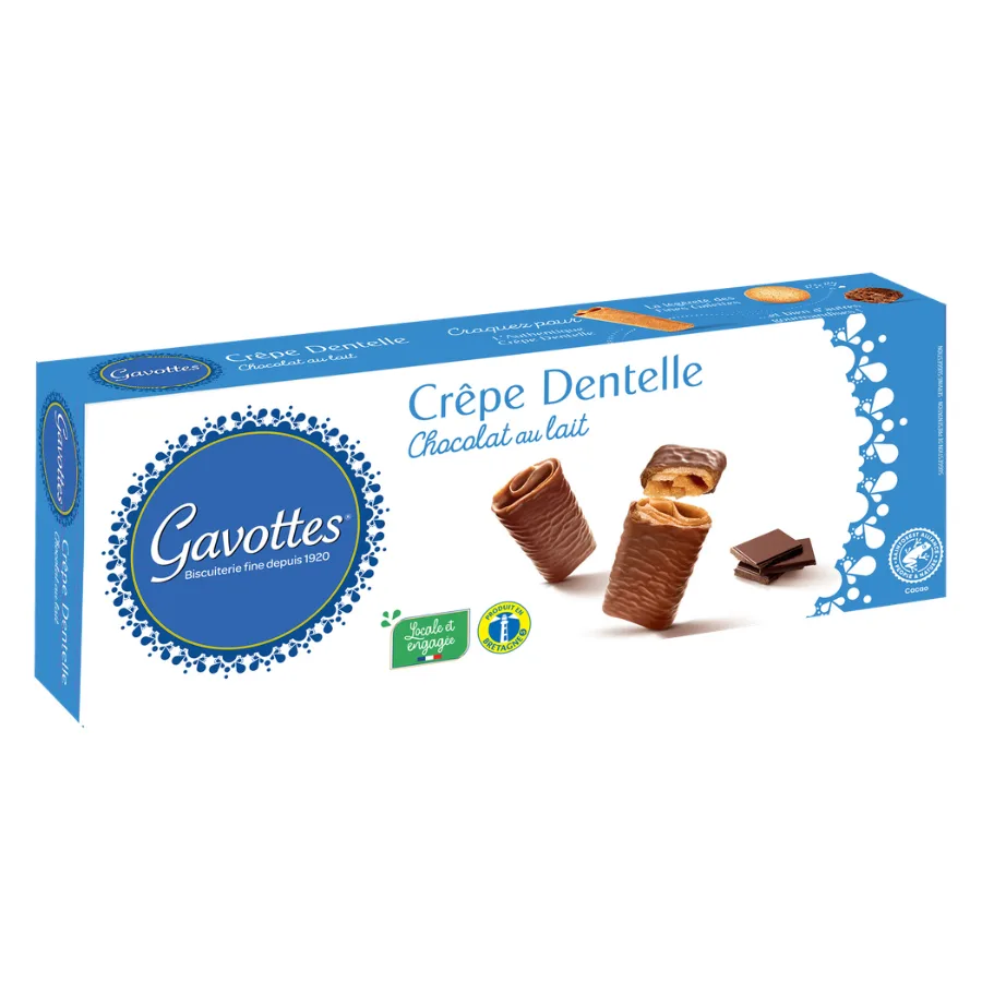 ETUI CREPE DENTELLE AU CHOCOLAT AU LAIT 90G GAVOTTES