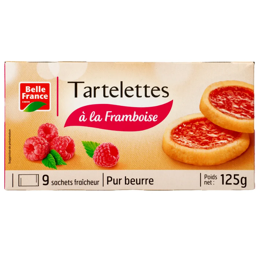 TARTELETTE A LA FRAMBOISE PB X 9 BF ETUI 125 G
