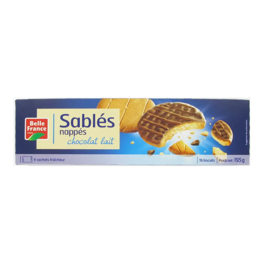 SABLE AUX CEREALES CHOCO LAIT X 16 BF ETUI 195 G