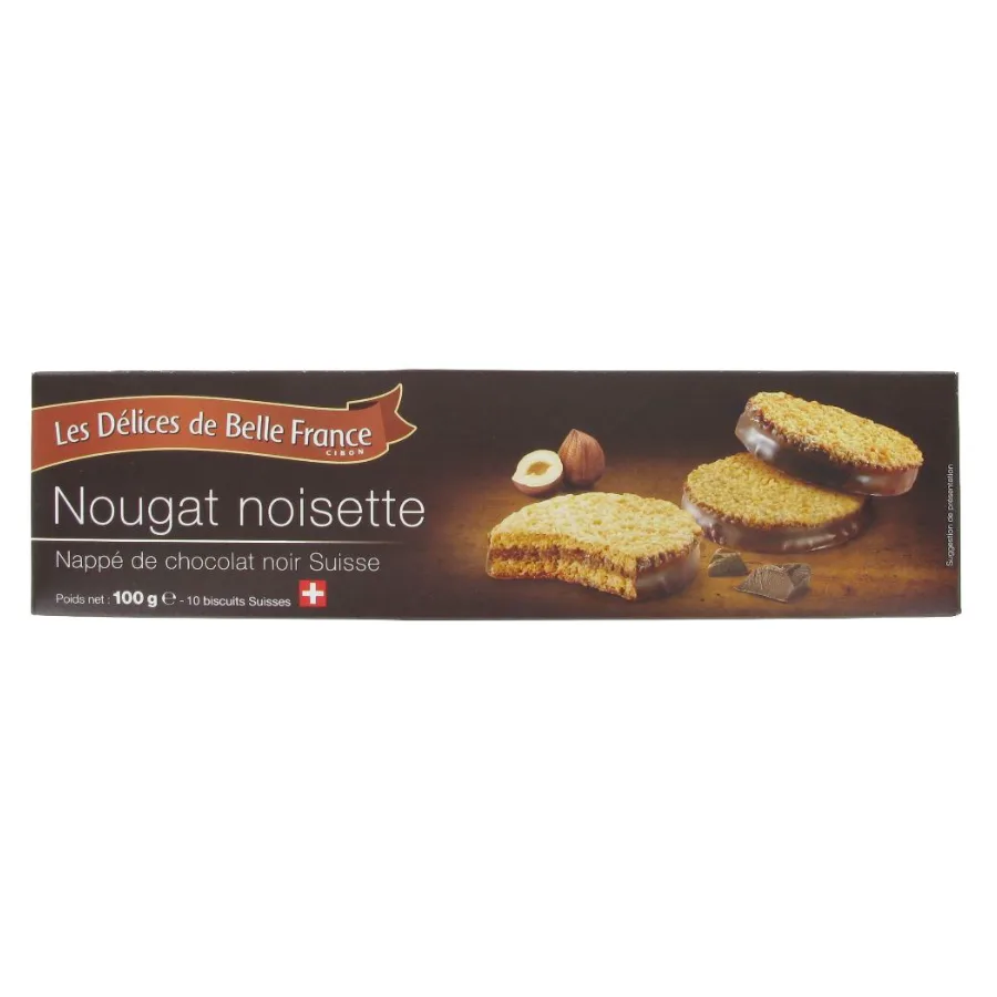 NOUGAT NOISETTE BISCUITS SUISSES X10 DBF ETUI 100G