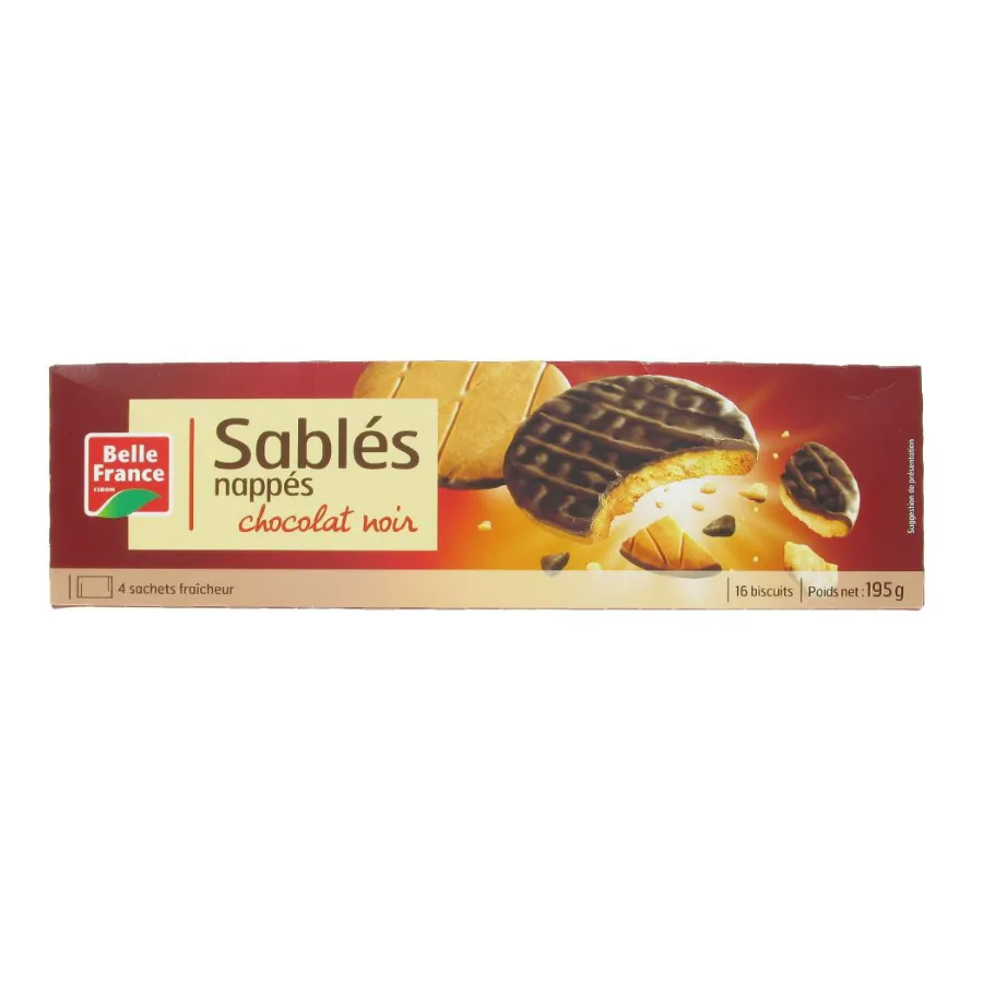 SABLE NAPPE CHOCOLAT NOIR X 16 BF ETUI 195 G