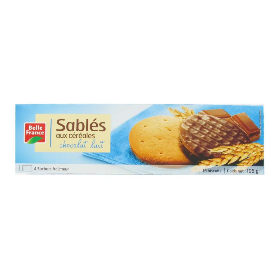 SABLE NAPPE CHOCOLAT LAIT X 16 BF ETUI 195 G