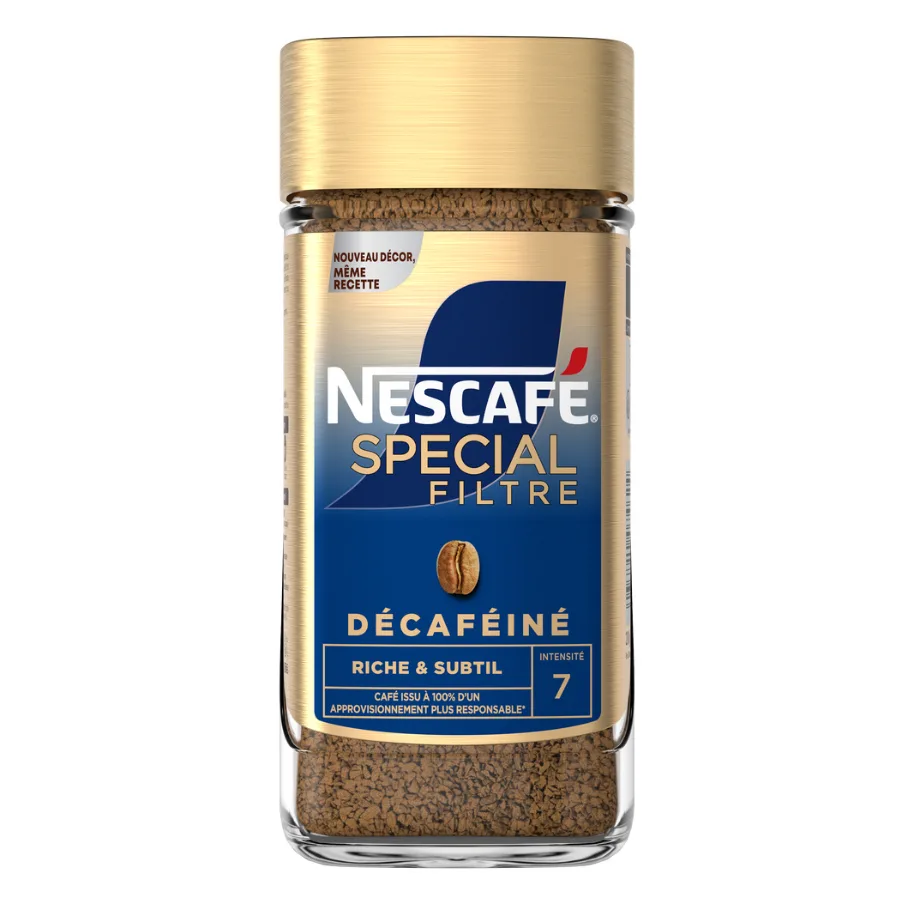 NESCAFÉ SPECIAL FILTRE Décaféiné, Café Soluble, Flacon de 200g