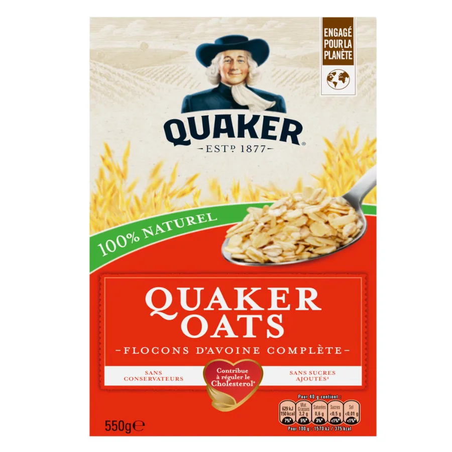 Quaker Oats Flocons d'avoine complète 550 g
