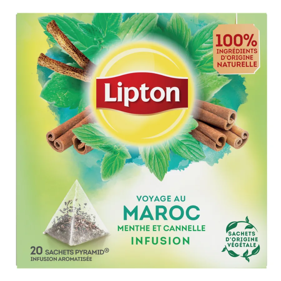 Lipton Infusion Maroc à la Menthe & aux Epices 20 Sachets Pyramid®