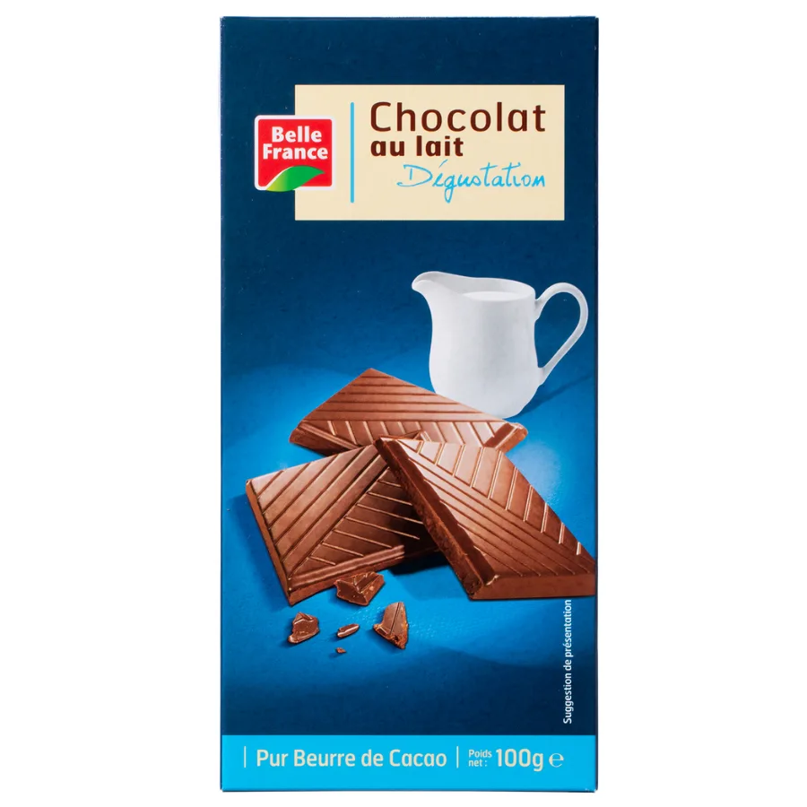 CHOCOLAT LAIT DEGUSTATION BF TABLETTE 100 G