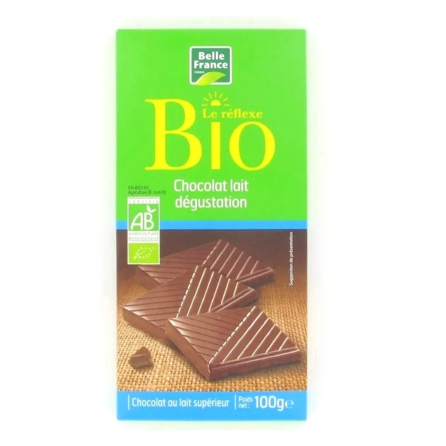 CHOCOLAT LAIT DEGUSTATION BIO BF TABLETTE 100 G
