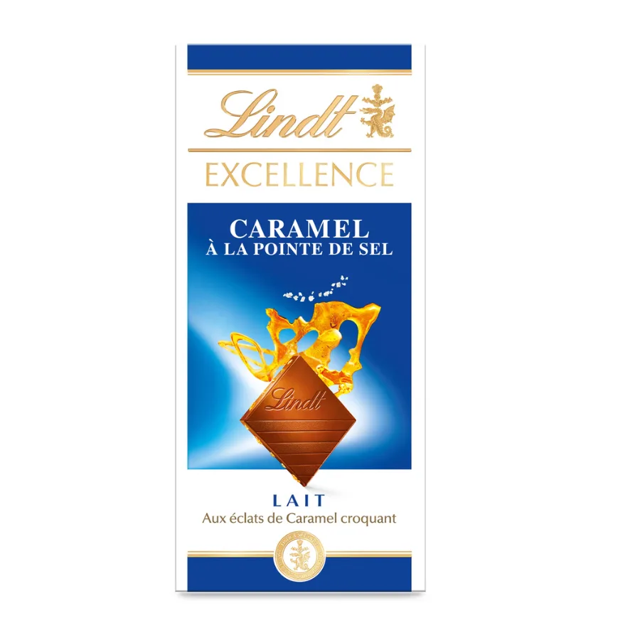 Lindt Tablette de chocolat EXCELLENCE Lait Caramel Fleur de sel 100g