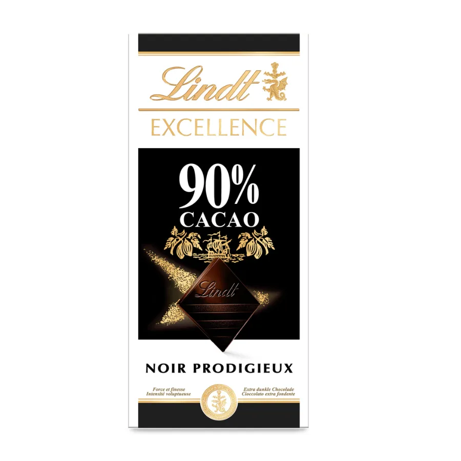 Lindt Tablette de chocolat EXCELLENCE Noir 90% 100g