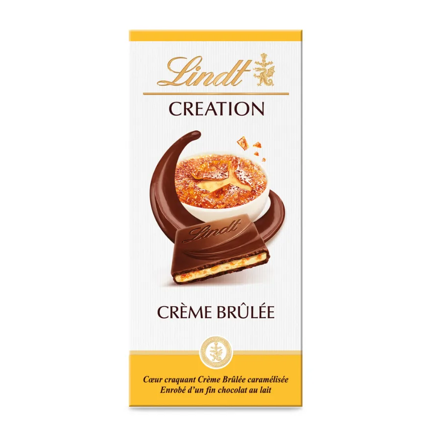 Lindt Tablette de chocolat CREATION Lait Crème Brûlée 150g