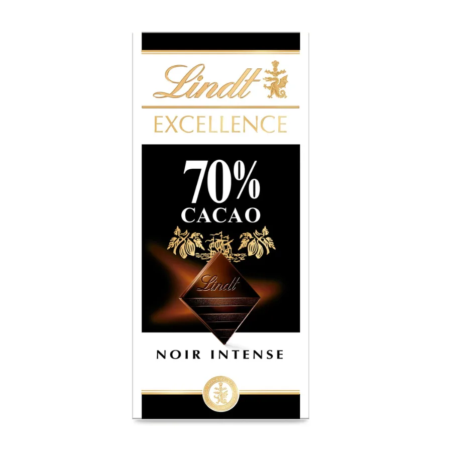 Lindt Tablette de chocolat EXCELLENCE Noir 70% 100g