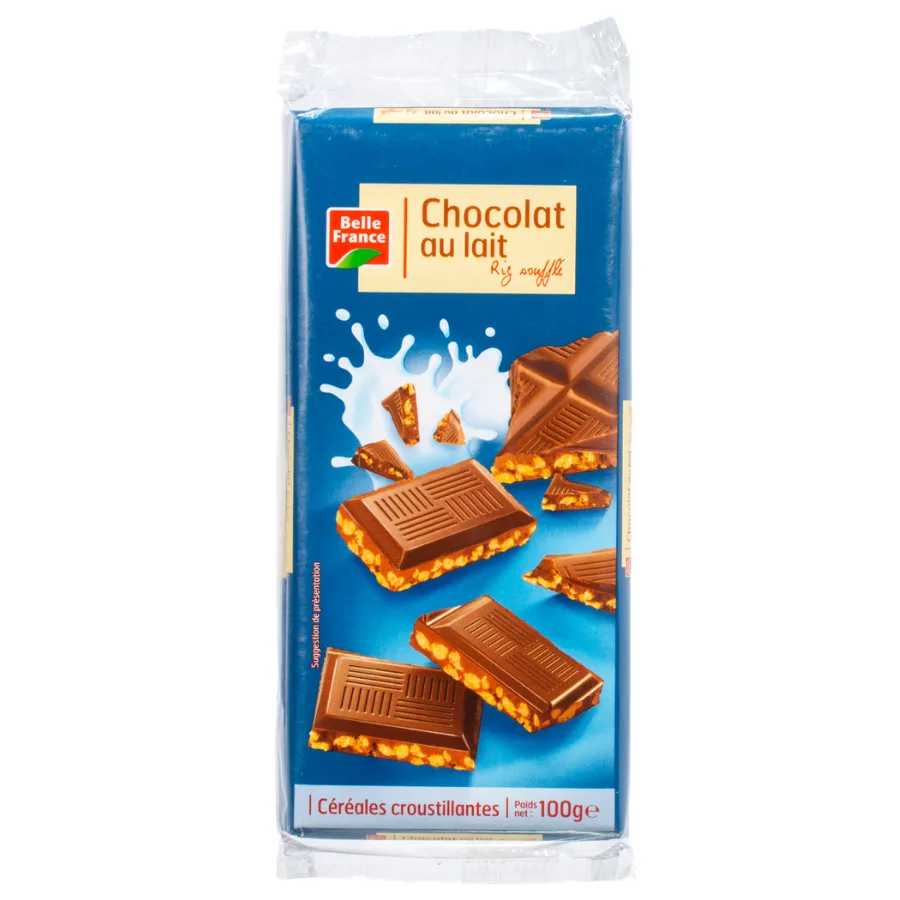 CHOCOLAT LAIT RIZ SOUFFLE BF TABLETTE 2 X 100 G