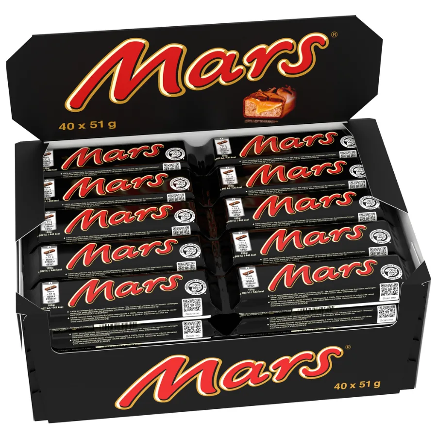 MARS® barre 51g, carton de 1 boite de 40*