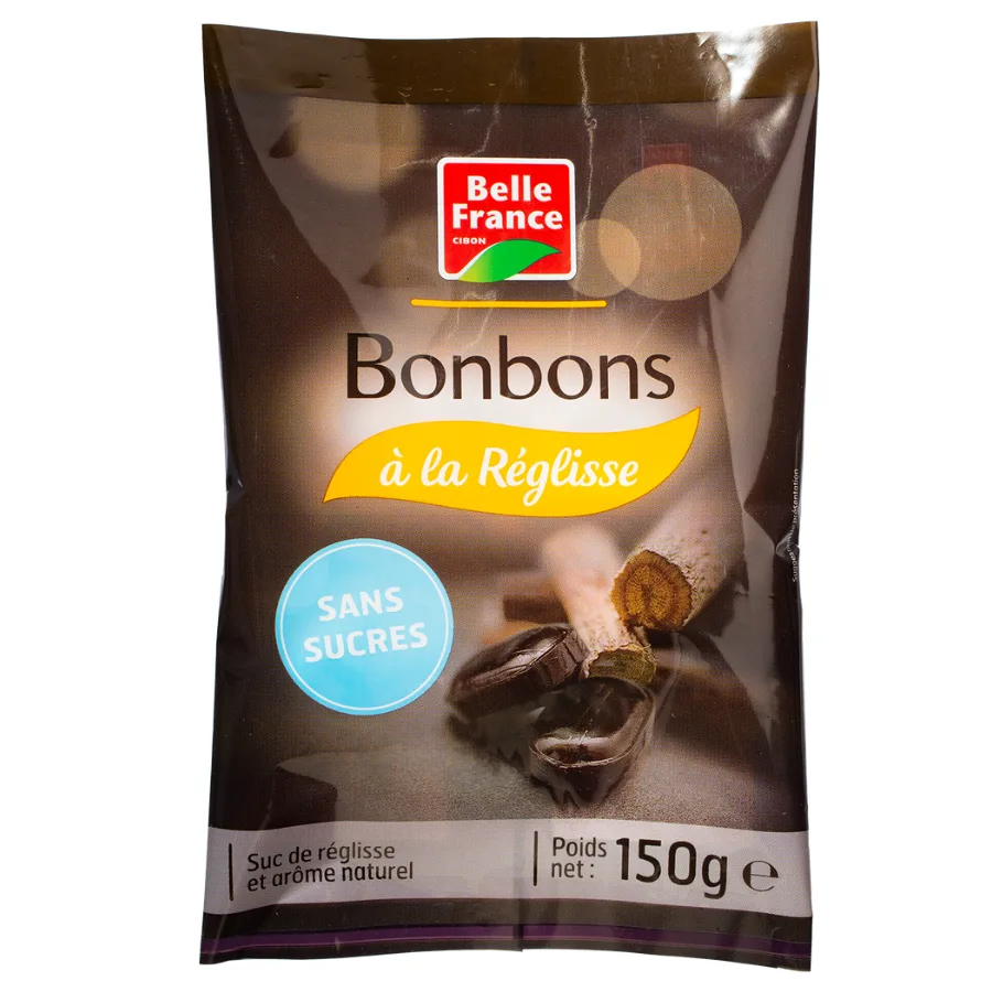 BONBON SANS SUCRE A LA REGLISSE BF SACHET 150 G