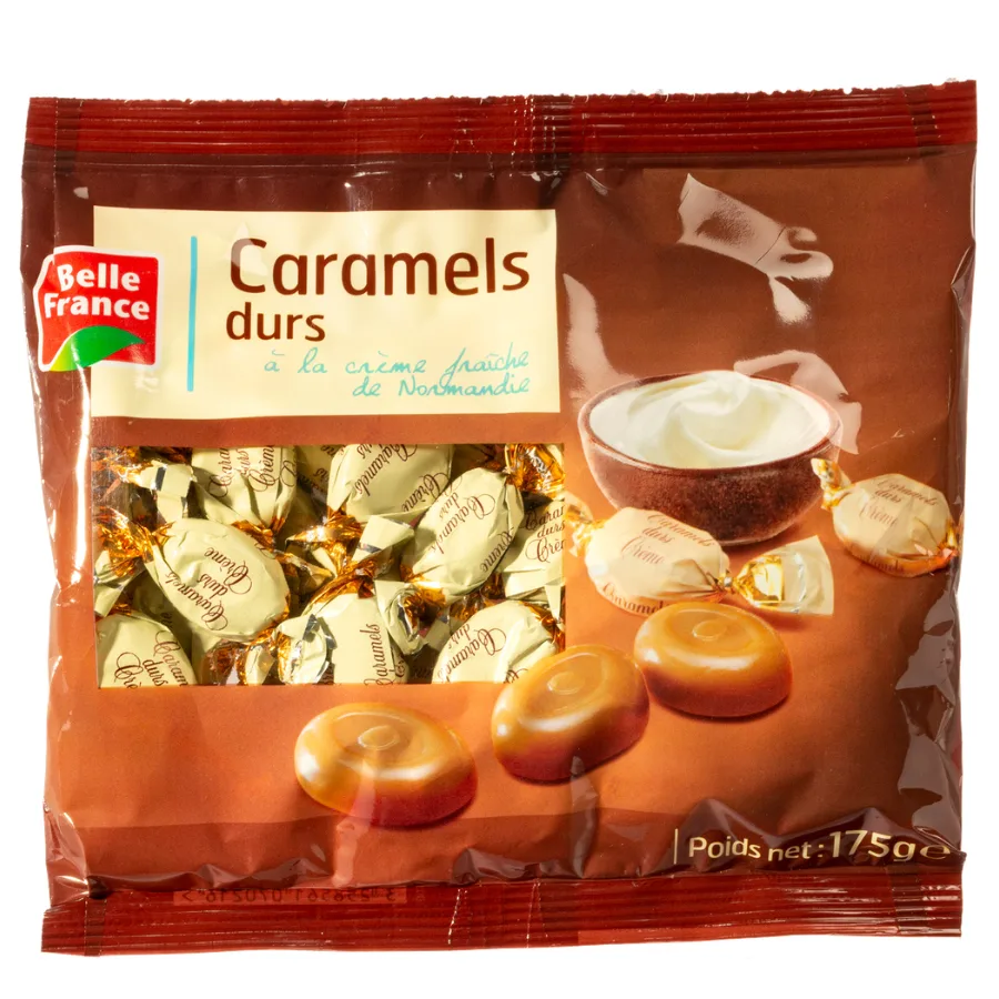 CARAMEL DUR A LA CREME FRAICHE BF SACHET 175 G