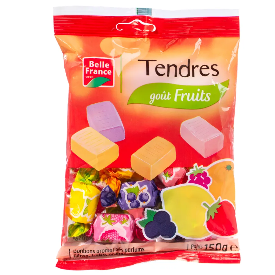 BONBON TENDRE AUX AROMES FRUITS BF SACHET 150 G