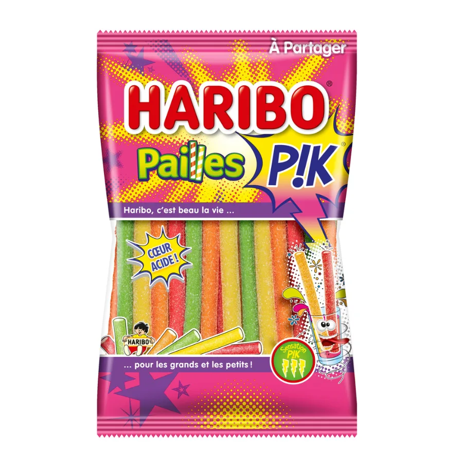 Bonbons acidulés HARIBO Paille PIK 180g