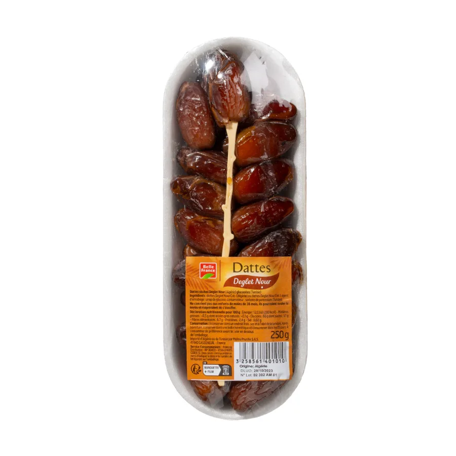DATTE DEGLET NOUR BF BARQUETTE 250 G