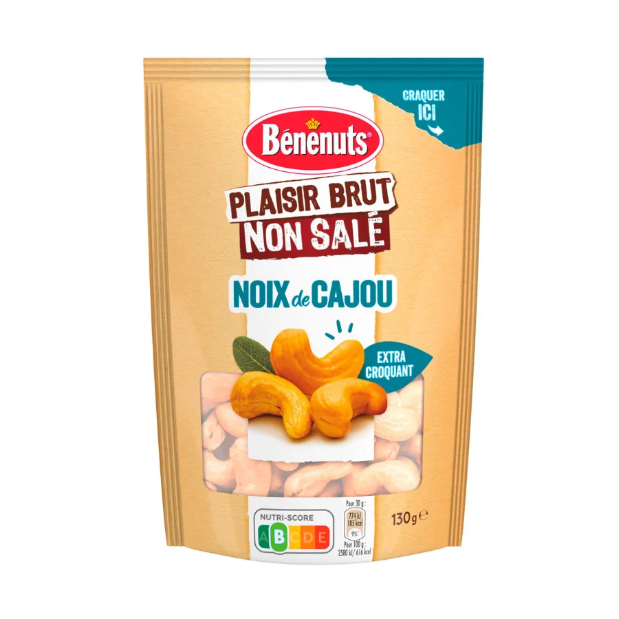 Bénénuts Plaisir brut Noix de cajou 130 g