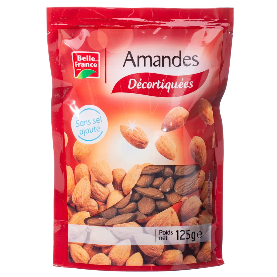 AMANDES DECORTIQUEES SANS SEL AJOUTE 125 G