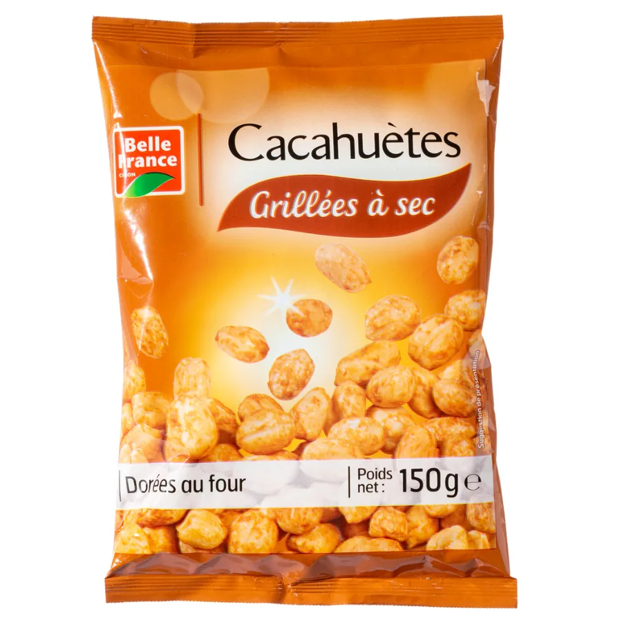 CACAHUETE GRILLEE A SEC BF SACHET 150 G