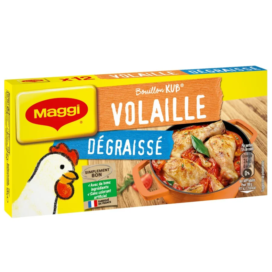 MAGGI Bouillon KUB Volaille Dégraissé x12 cubes - 120g